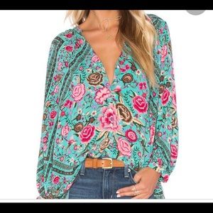 Spell Turquoise Babs Blouse